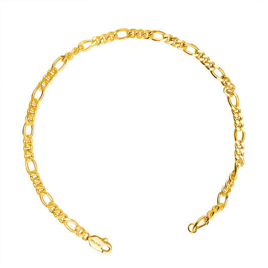 Bracelet 1 - 14K Gold Vermeil Classic Figaro Chain Bracelet (17)