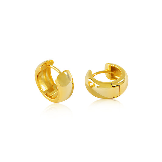 Chunky Small 18k Gold Hoop Earrings